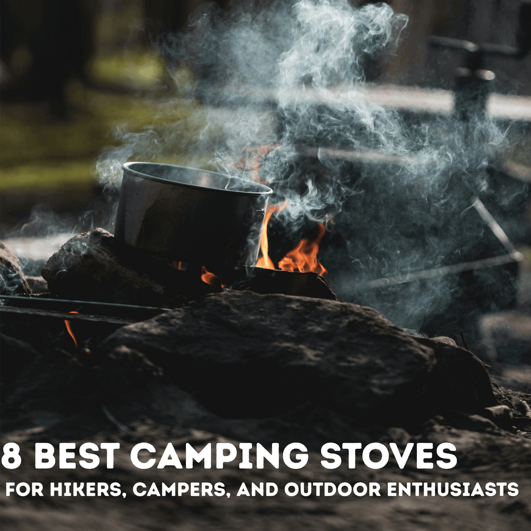 Pot cooking over rocks at a campsite fireplace 