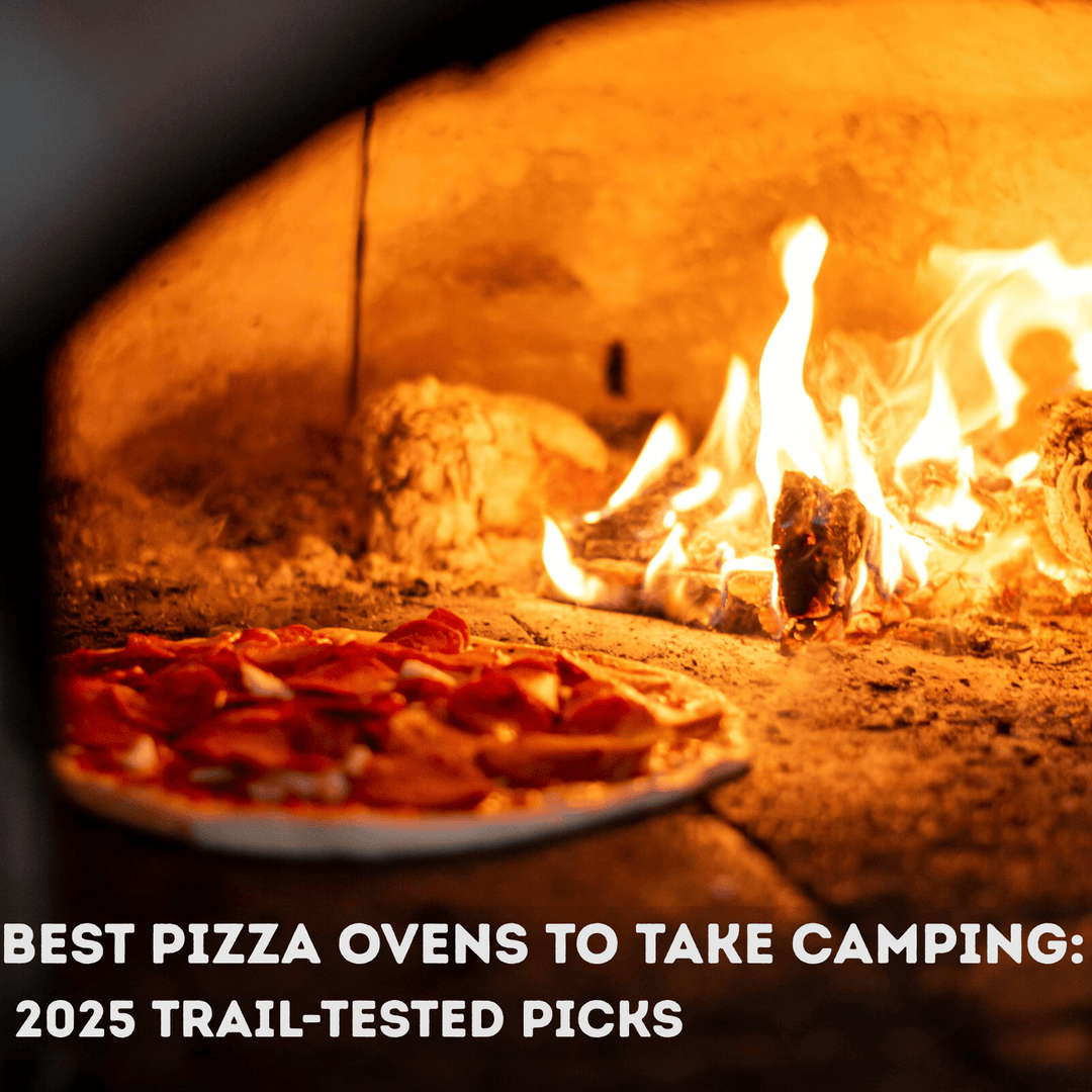 Pizza Cooking in an Outdoor Pizza Oven
