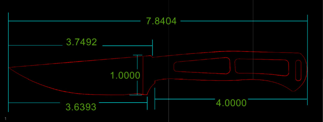 Outdoor Hiking Utility Paracord EDC Knife - Blackout