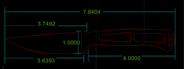 Outdoor Hiking Utility Paracord EDC Knife - Blackout