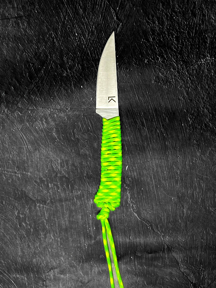 Outdoor Hiking Utility Paracord EDC Knife - Neon Glow