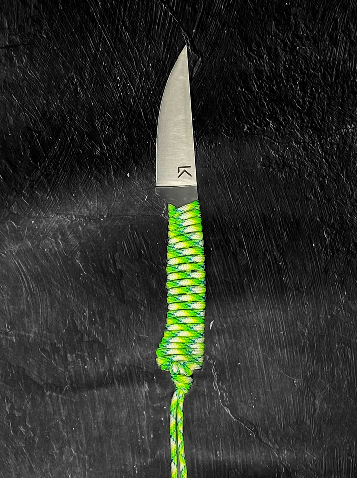 Outdoor Hiking Utility Paracord EDC Knife - Neon Flux