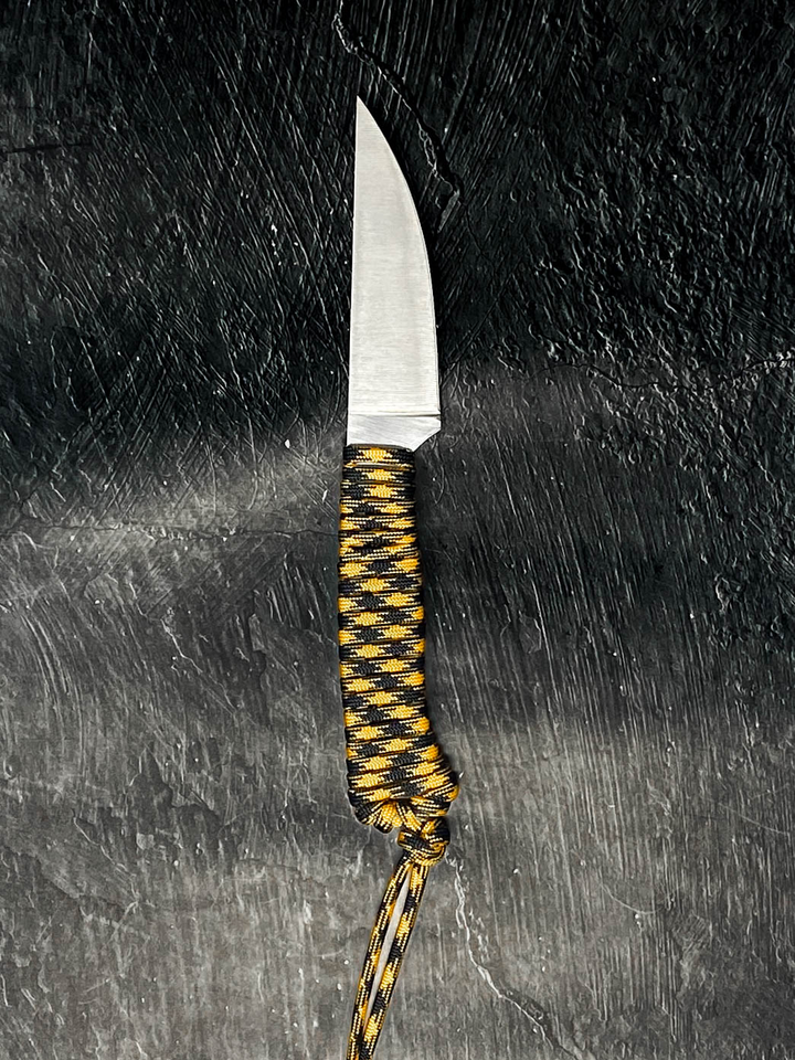 Outdoor Hiking Utility Paracord EDC Knife - Black & Yellow