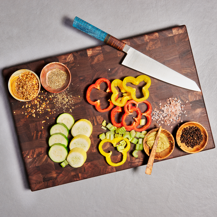 Walnut End Grain Cutting Board (18x12x1 3/8)